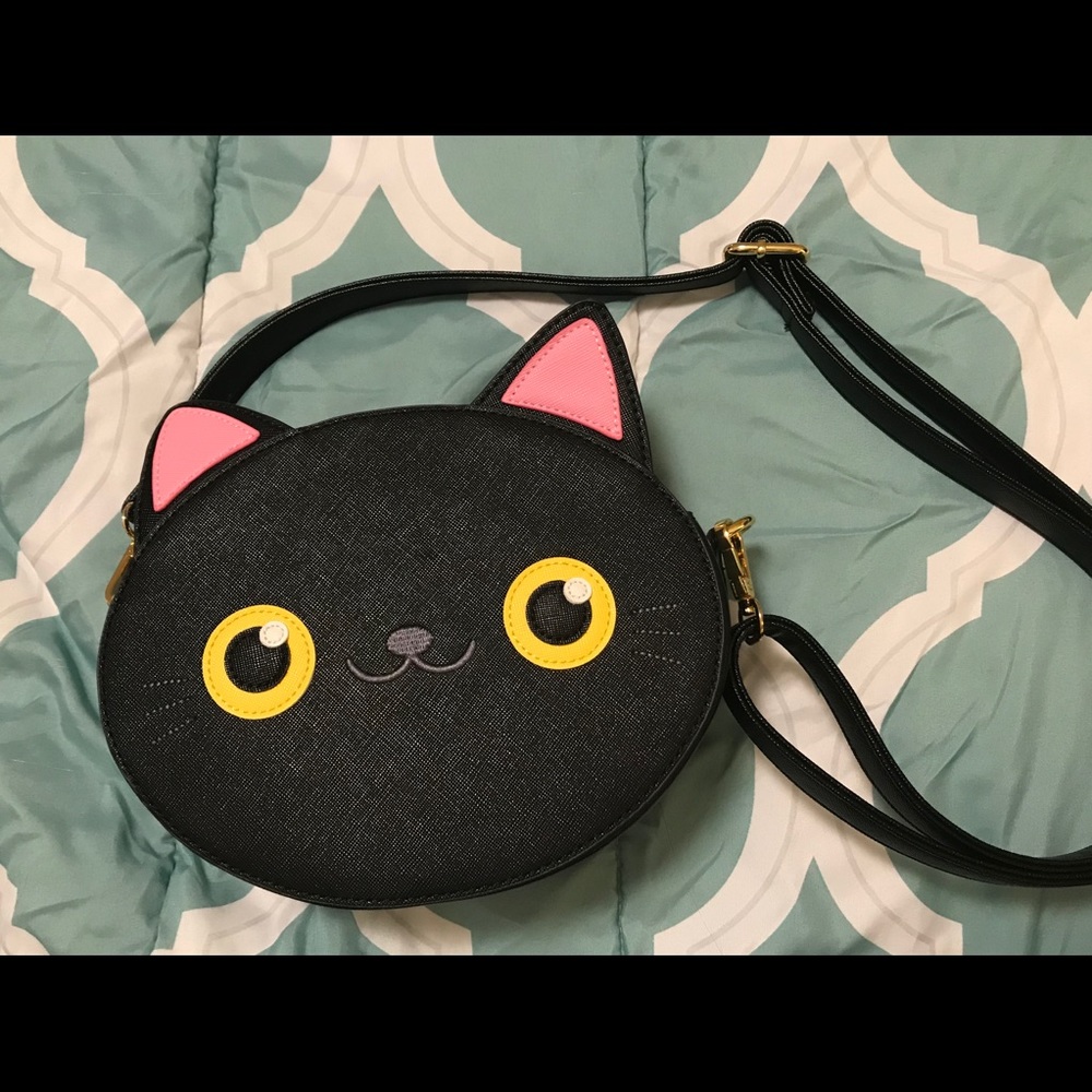 BRAND NEW Loungefly black cat purse